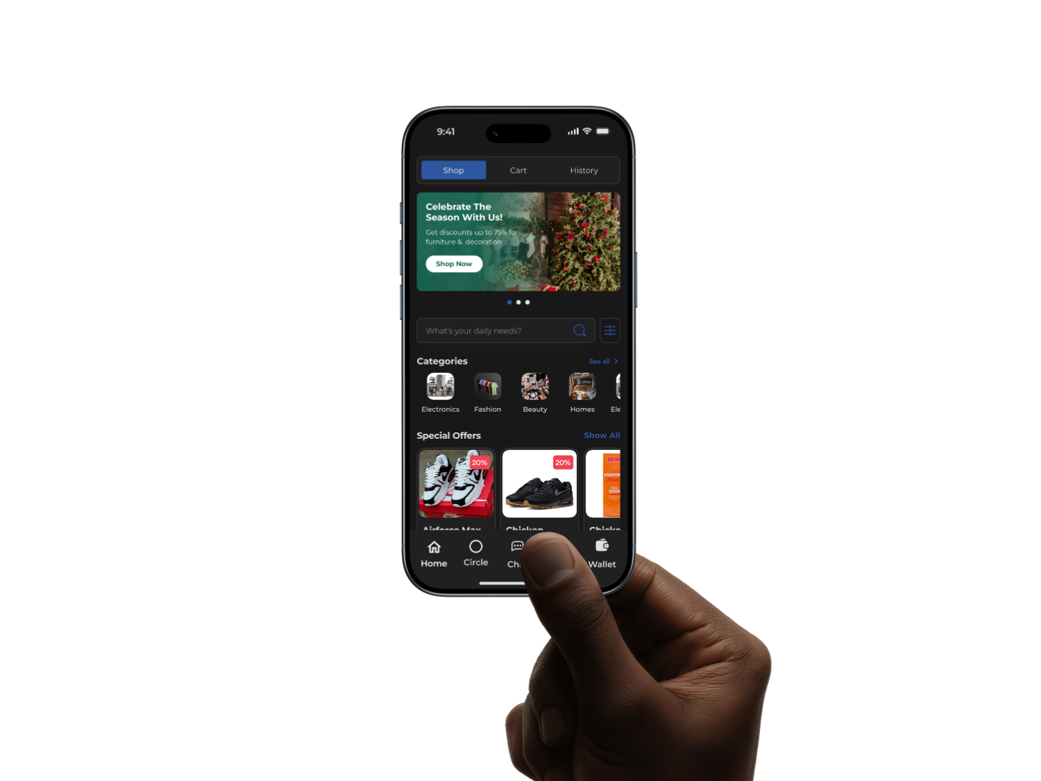 Investment platform interface showing key features